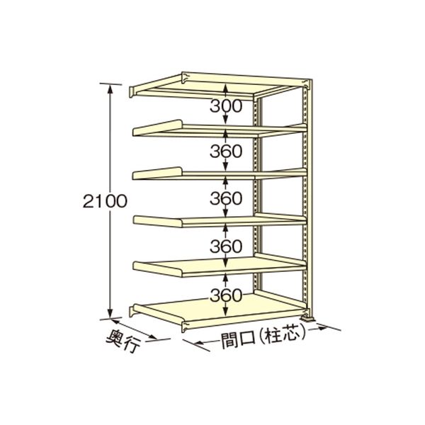 扶桑金属工業 【車上渡し】 中量ラック WE2109L06R（直送品）