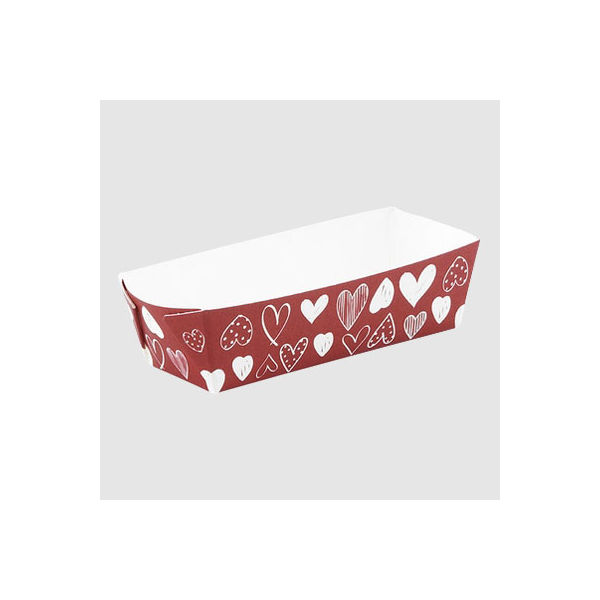 ベーキングトレー ミニパウンド75 ハートローズレッド 5139638 1包：2000枚（100×20） 伊藤景パック産業（直送品）