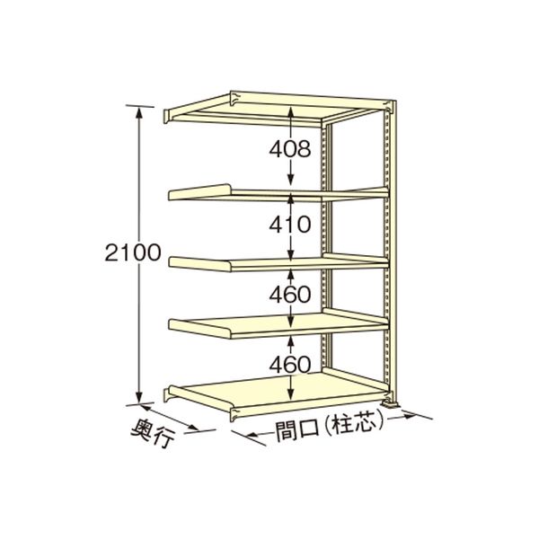 扶桑金属工業 中量ラック WG2118L05R（直送品） - アスクル