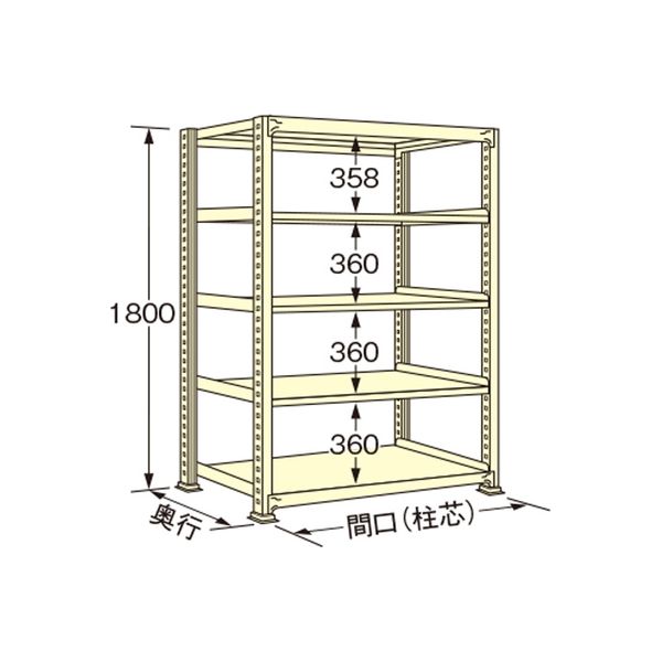 扶桑金属工業 中量ラック WG1818M05T（直送品） - アスクル