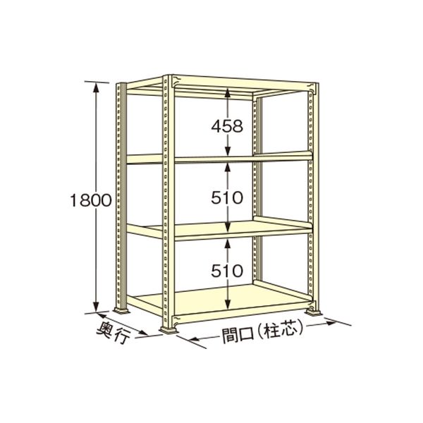 扶桑金属工業 中量ラック WG1809J04T（直送品）