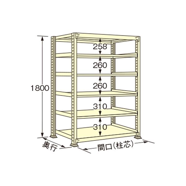 扶桑金属工業 中量ラック WG1812M06T（直送品） - アスクル