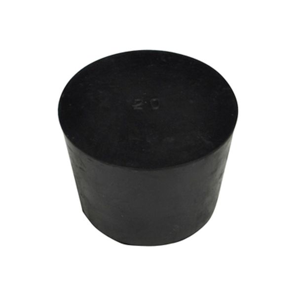 コクゴ ゴム栓（天然ゴム栓）黒 24-7367-04 1セット（100個）（直送品）