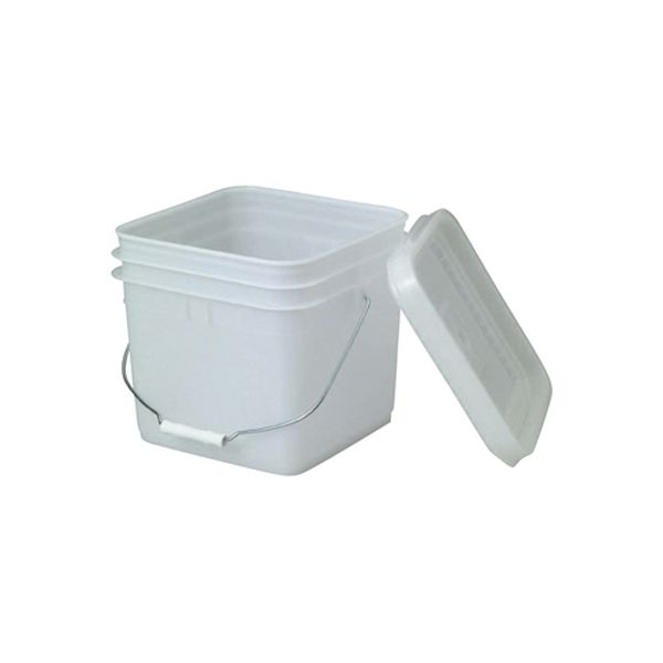コクゴ トスロン角型容器（フタ付）10L 白 24-7370-00 1セット（5個）（直送品）