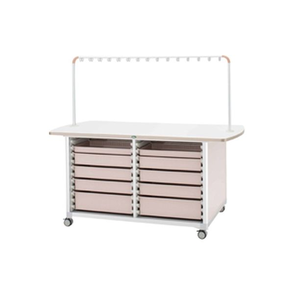 【軒先渡し】サカセ化学工業 作業台(ハンガー付対面タイプ) トレー:ニュートラル 24-8045-0004 1台（直送品）