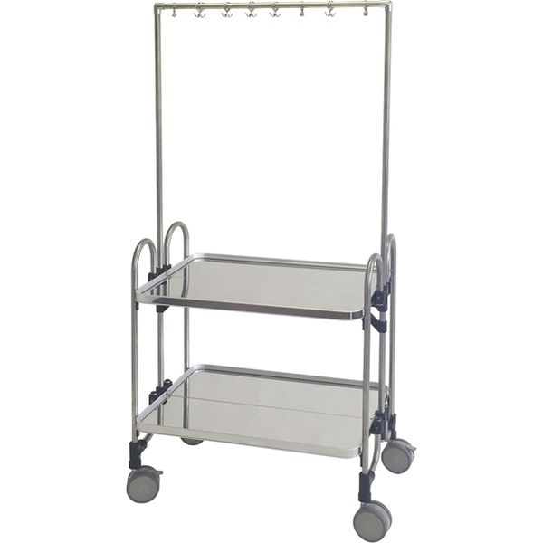 点滴バー付折りたたみ式ワゴン 24-7768-01 トクヤマ（直送品）