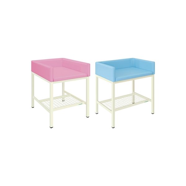 【軒先渡し】高田ベッド オムツ交換台(縦型) ビニルレザーライトグリーン 24-7426-0105 1台（直送品）