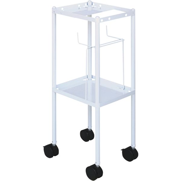 ベッドサイドカート3227 ホワイト+ブラック 24-7869-00 松吉医科器械（直送品）