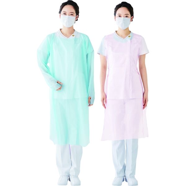 松吉医科器械 マイスコPEエプロン袖なし(ホワイト ホワイト 24-7127-00 1箱(50枚入)（直送品）