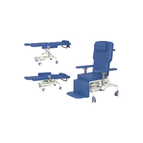 【軒先渡し】高田ベッド 車いす式油圧ストレッチャー ビニルレザースカイブルー 24-7163-0012 1台（直送品）