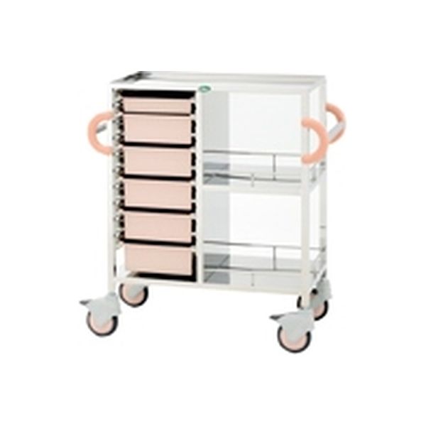 【軒先渡し】サカセ化学工業 処置・包交カート 本体:ブルー 24-8020-0102 1台（直送品）