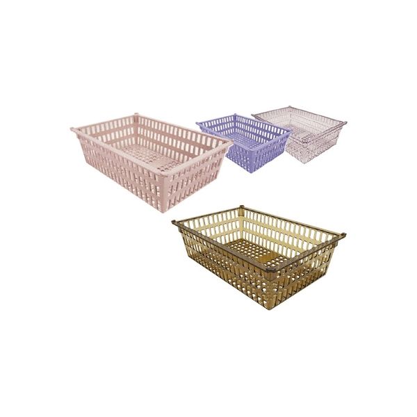 プラスチックバスケット ニュートラル 01-2547-0604 サカセ化学工業（直送品）