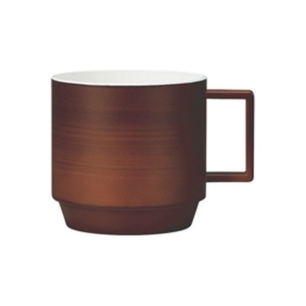 カノー スタッキングマグ 木目ダーク 介護 食器  24-7700-03 1セット(5個)（直送品）