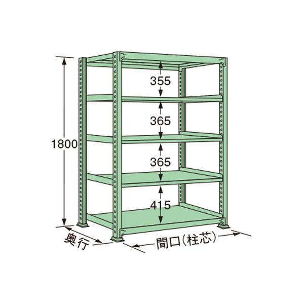 扶桑金属工業 【車上渡し】 中量ラック MS1818L05T（直送品）