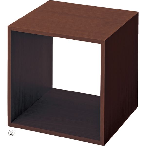 ストア・エキスプレス 木製ディスプレーボックス40cm角ブラウン 12611-48（直送品）