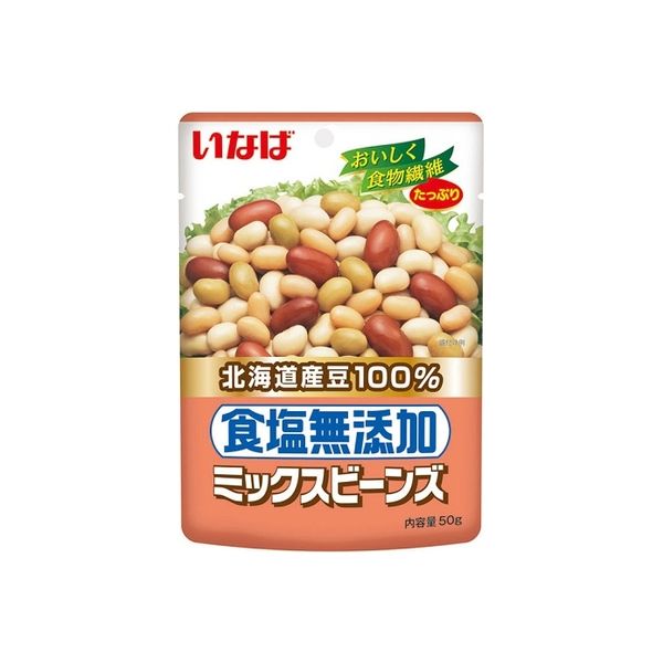 いなば食品 いなば 北海道食塩無添加Ｍビーンズパウチ 50g x10 0203392（直送品）