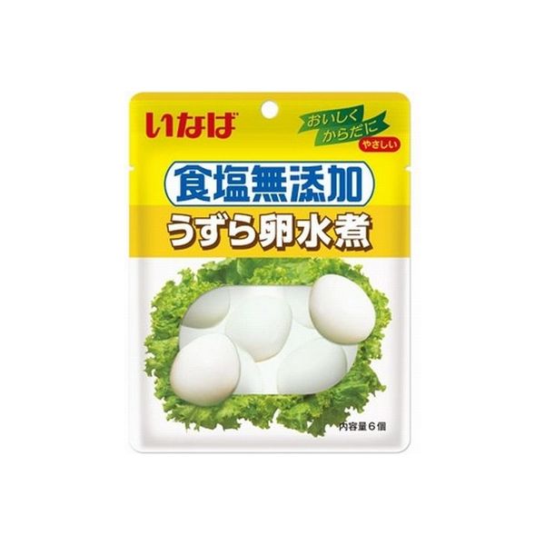 いなば食品 いなば 食塩無添加 うずら卵水煮 6個 x8 0403078 1セット(8個)（直送品）