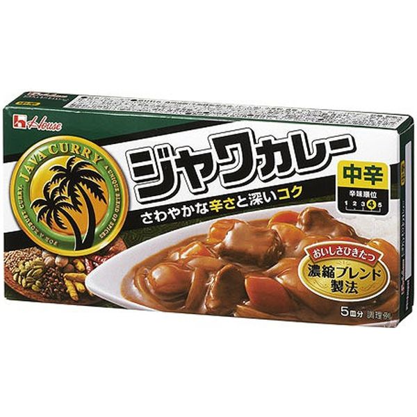 ハウス食品 ハウス ジャワカレー 中辛 104g x10 2551550 1セット(10個)（直送品）