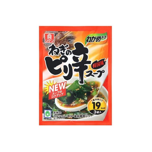 理研ビタミン わかめスープねぎのピリ辛スープ 3袋×10 2879418 1ケース（10入）（直送品）