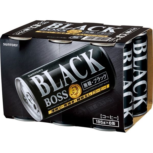 サントリー ボス 無糖ブラック 6缶パック 185g×6×5 3522624 1