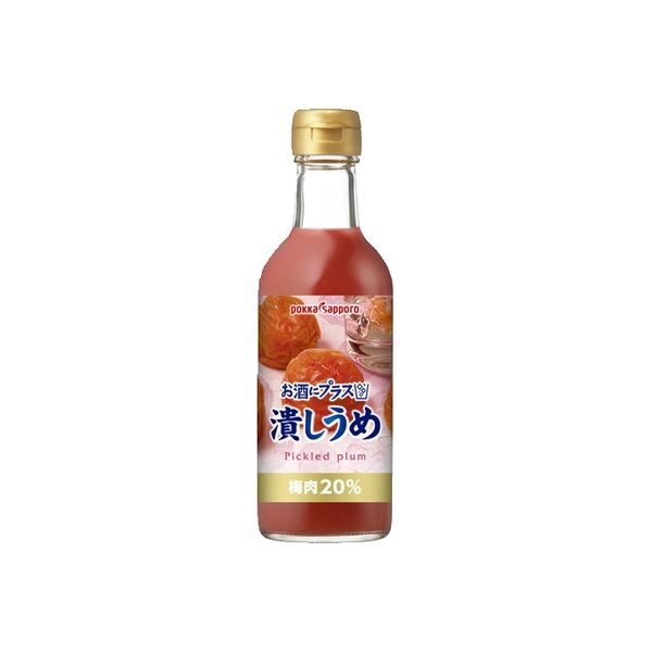 ポッカサッポロ お酒にプラス 潰しうめ 瓶 300ml×12 3859061 1ケース（12入）（直送品）