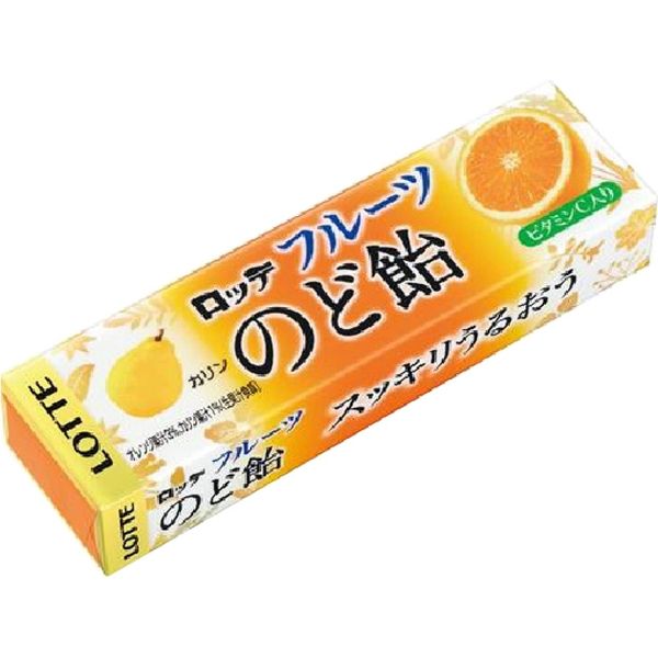 ロッテ フルーツのど飴 11粒 x10 5584153 1セット(10個)（直送品