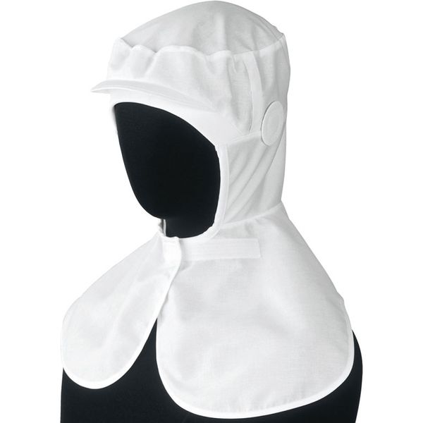 セブンユニフォーム 吸汗ニット付頭巾 ホワイト フリー AW0710-0 3点（直送品）