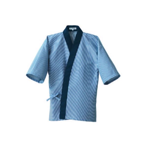 セブンユニフォーム ハッピーコート・男 紺縞×紺 M BC1305-1 2点（直送品）