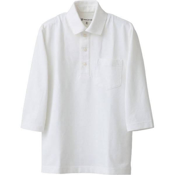 セブンユニフォーム ニットシャツ・兼・七分 ホワイト SS CU2699-0 3点（直送品）
