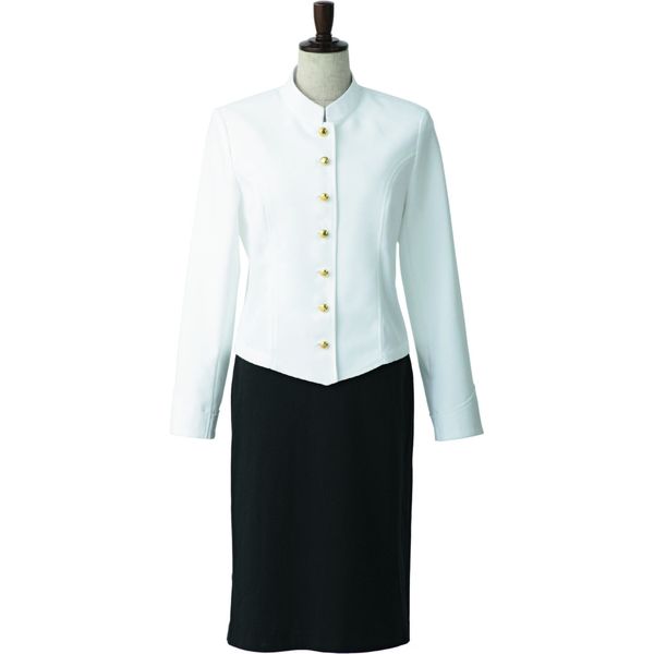 セブンユニフォーム モンキーコート・女 ホワイト 11号 DA2621-0