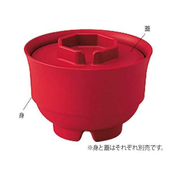 信濃化学工業 業務用樹脂食器 凛 汁椀(中) 身 朱 5006-SYU 1個 7-5933-06（直送品）