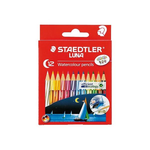 ステッドラー日本 水彩色鉛筆 ステッドラー・ルナ 12色ショートセット 1371001C12 1セット(12本) 7-6041-01（直送品）