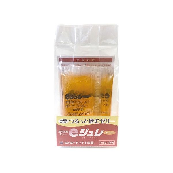アズワン eジュレ 服用支援ゼリー オレンジ 8.2g 10包入 JE1O005 1袋(10包) 8-8350-11（直送品）