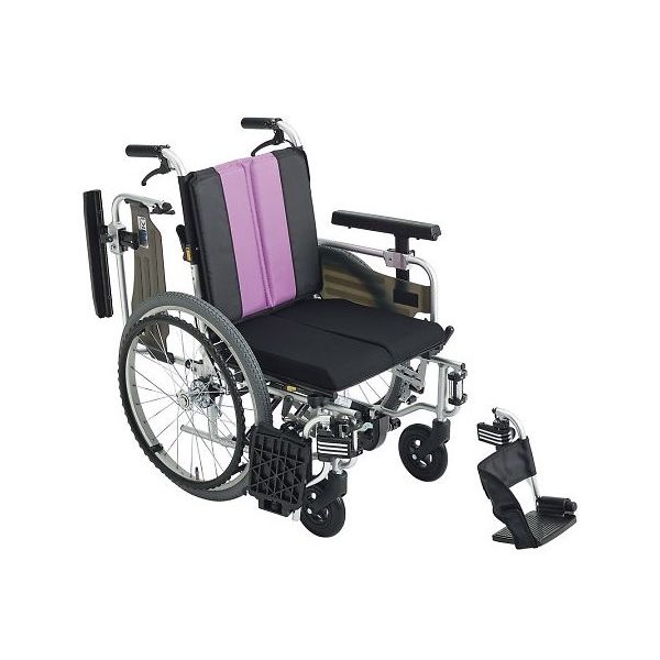三貴ホールディングス 車椅子 とまっティ パープル MBY-41RB 1台 7-5734-02（直送品）