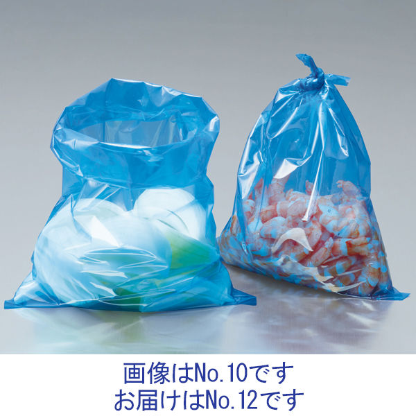 ニューポリ袋（規格袋） LDPE・ブルー青色 0.03mm厚 No.12 12号 230×340mm 1袋（100枚入） 福助工業