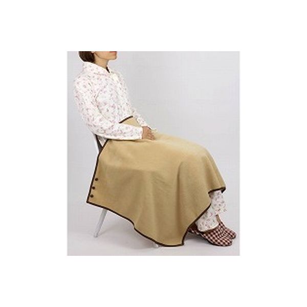 神戸生絲 フリース マルチひざかけ ベージュ No.98 ウェルファンカタログ ウェルファンコード：921426（直送品）