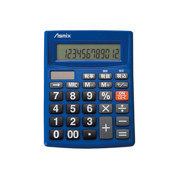 アスカ ビジネス電卓 ブルー C1234B 2台（直送品）