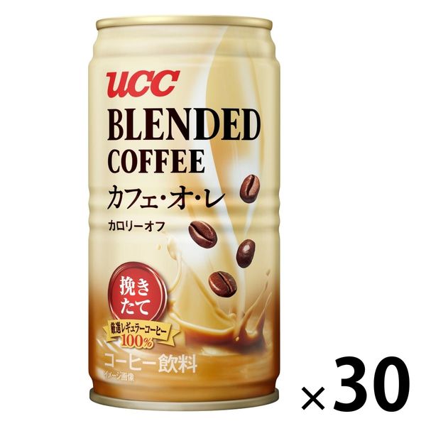 【缶コーヒー】UCC上島珈琲 ブレンドコーヒーカフェ・オレ 185g 1箱（30缶入）