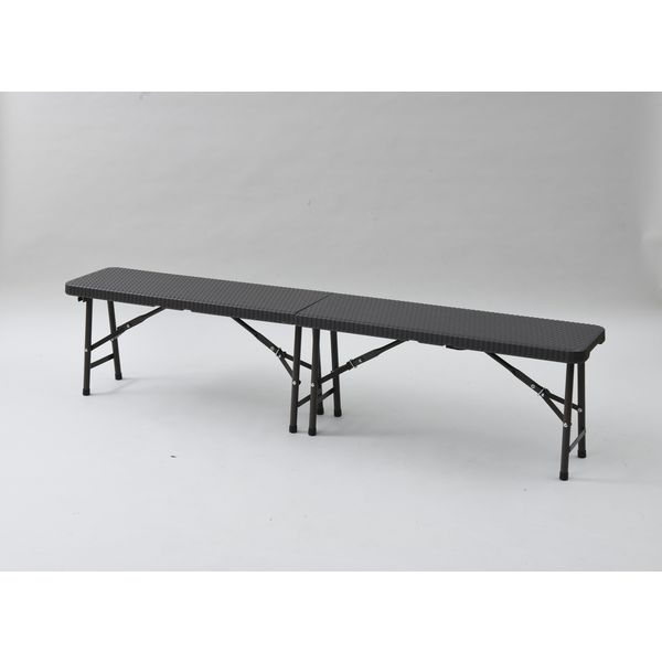 YAMAZEN ウィッカー調 フォールディングベンチ HFB-1828(DBR