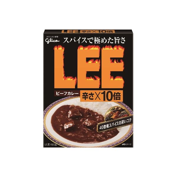 江崎グリコ グリコ LEE ビーフカレー 辛さ10倍 180g x10 1616115（直送品）