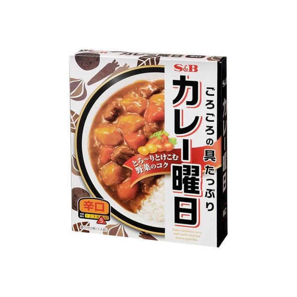 S&B エスビー カレー曜日 辛口 230g×5 1607614 1ケース（5入） エスビー食品（直送品）