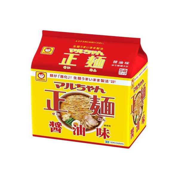 袋麺　マルちゃん正麺　豚骨醤油　5食パック　1セット（12個）　東洋水産