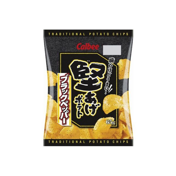 カルビー 堅あげポテト ブラックペッパー 65g×12 5628896 1ケース（12入）（直送品）