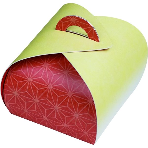 ヤマニパッケージ ミニバルーンBOX 和衣 黄赤 19-117YR 1ケース（200：100枚クラフト全面包装）（直送品）
