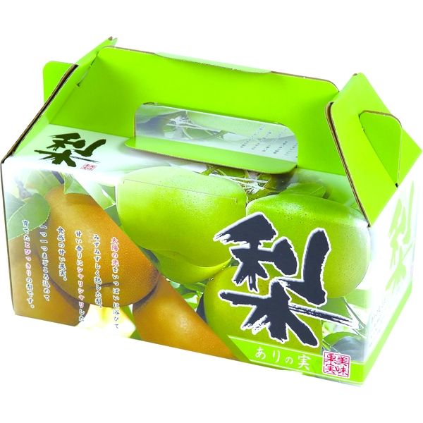 ヤマニパッケージ 梨・ありの実2ヶ用手提箱 L-2394 1ケース（100：10枚セット包装）（直送品）