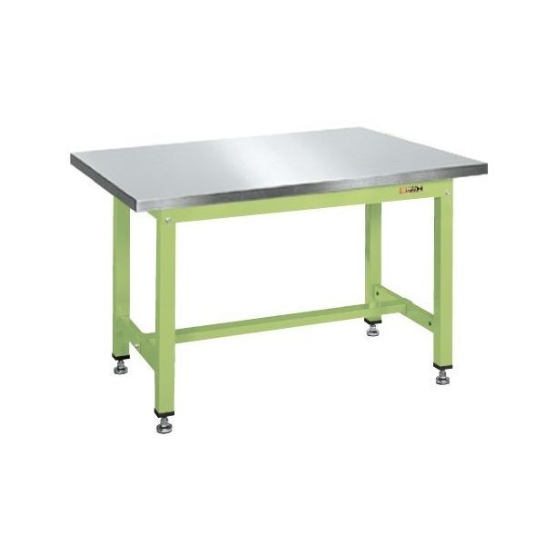 サカエ 中量作業台(KVタイプ/均等耐荷重1200kg/ステンレスカブセ天板/H740mm/固定式) KVー593PCSU4 1個（直送品） 54,718円