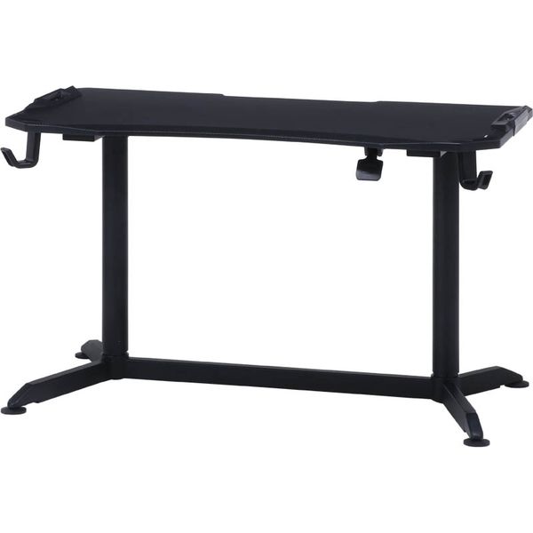 不二貿易 GAMING DESK XeNO（ゼノ）PRO-01 幅1200×奥行650×高さ715～1115mm フルブラック 38136 1台（直送品）