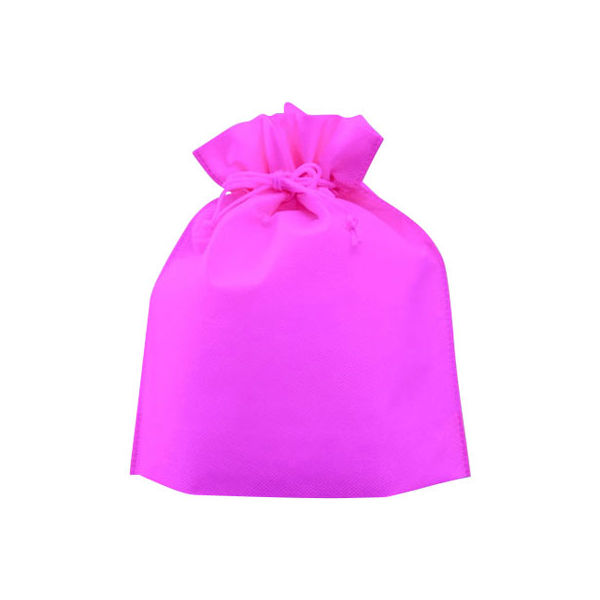 不織布巾着 ピンク SW2528-19 1セット（100個）（直送品）