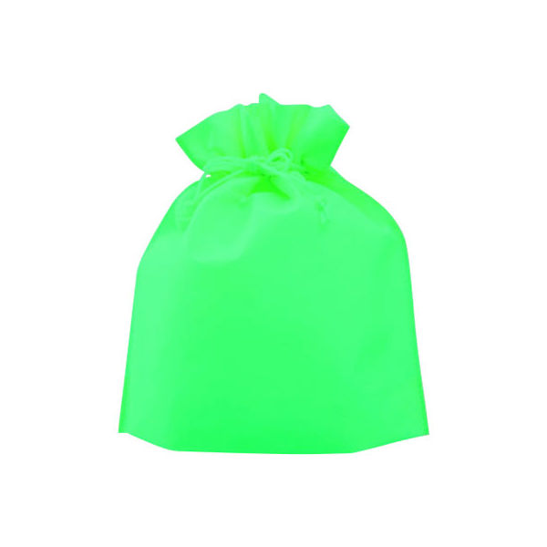 不織布巾着 グリーン SW2528-21 1セット（100個）（直送品）