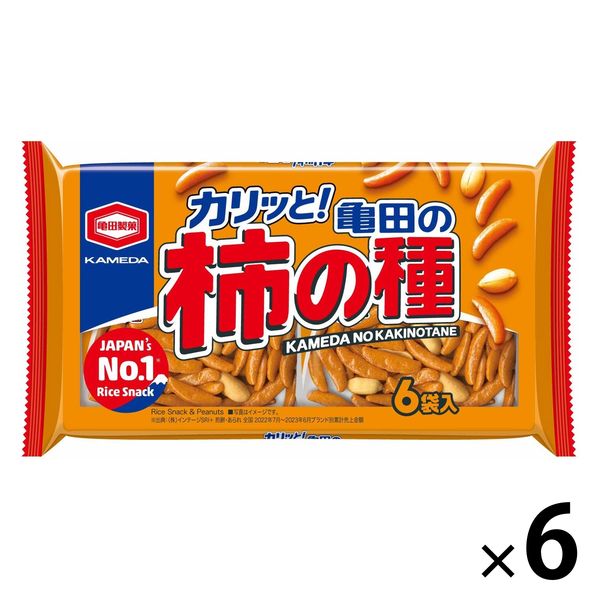 亀田製菓 亀田の柿の種6袋詰 6袋 おつまみ - 柿の種